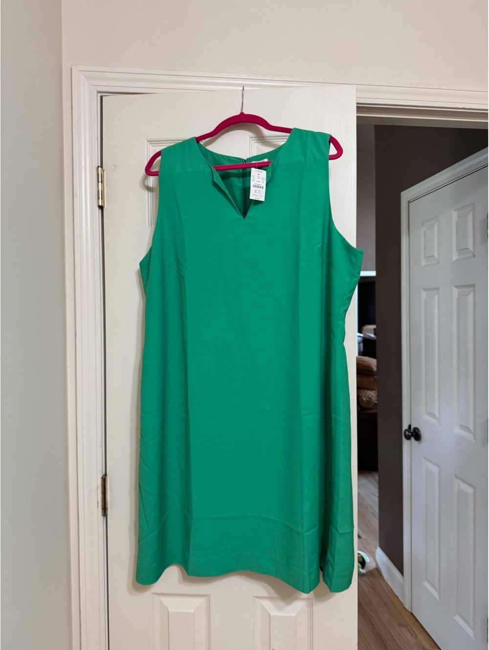 J.Crew Green Sleeveless Shift Dress Size 20